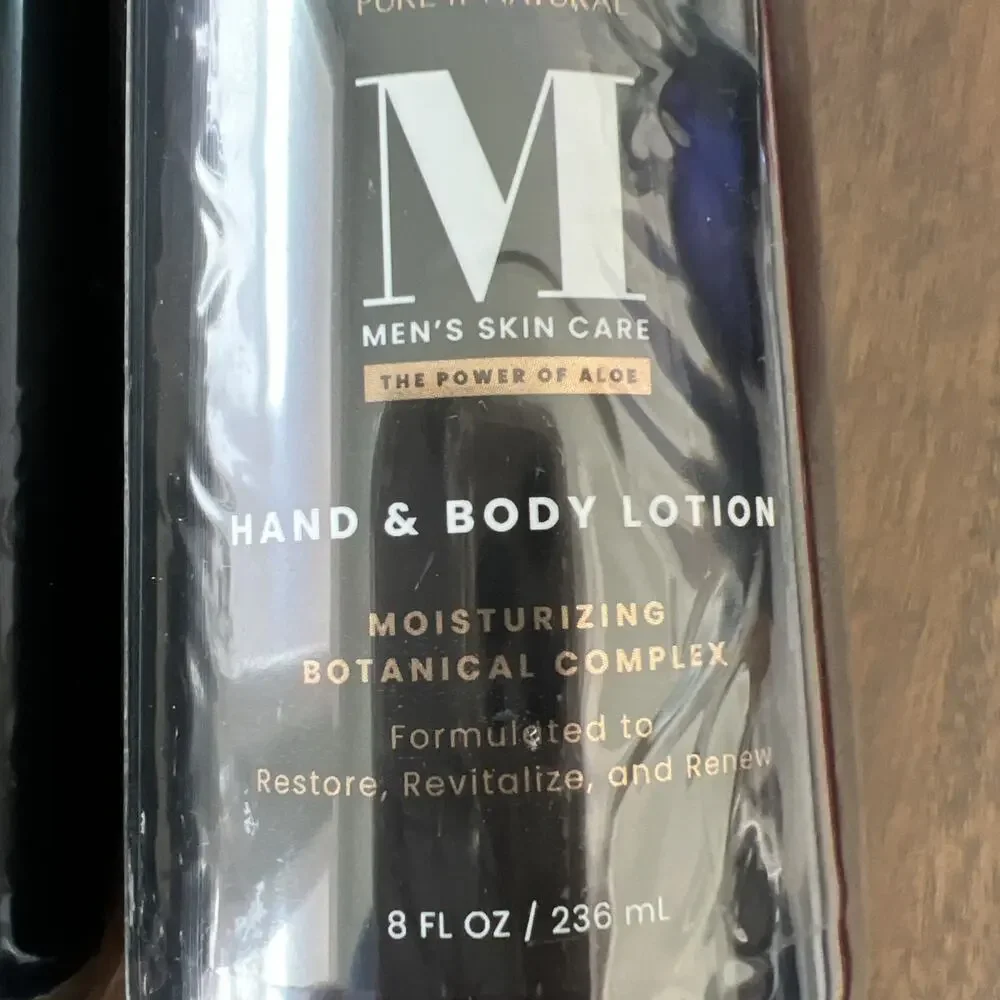 L'BRI 2 Pack Mens Skin Care Body & Hair Wash, Hand & Body Lotion Botanical NEW